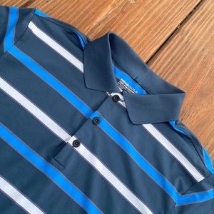 Nike Golf Performance Polo in Blue with Blue/White Stripe Size S